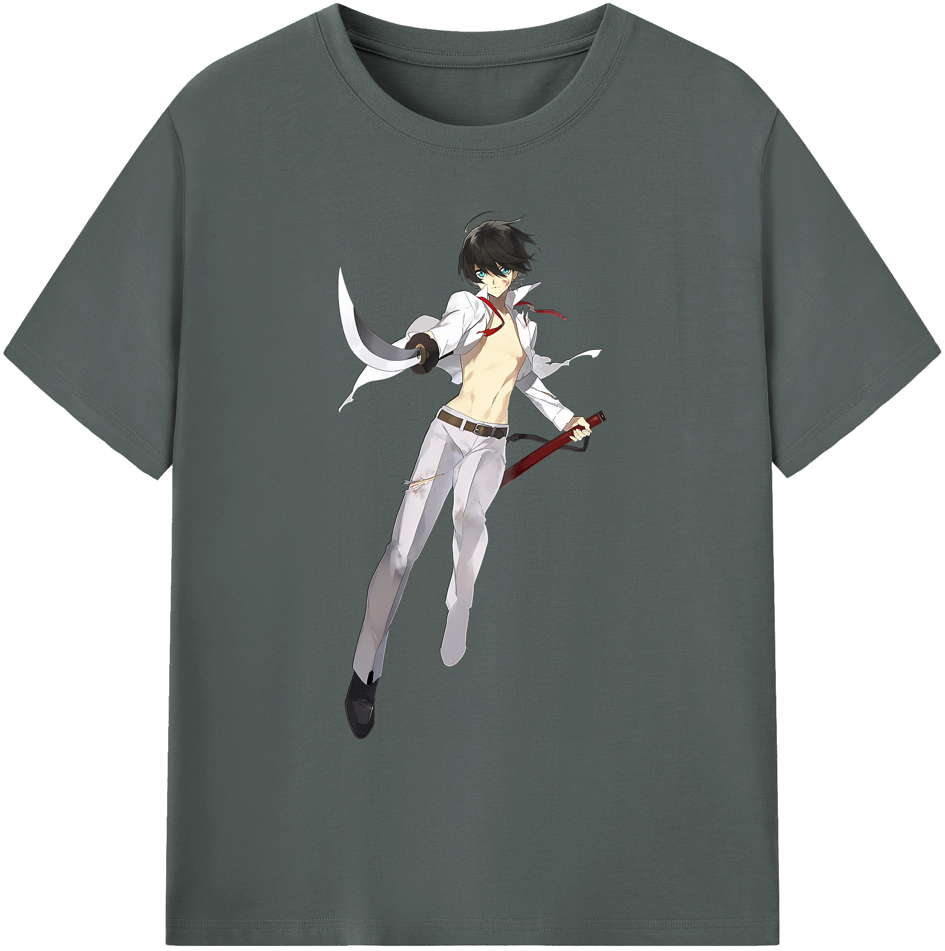 （画像用） 刀剣乱舞 Touken Ranbu 綿100％ メンズ半袖Tシャツ｜肌触りやわらか＆通気性